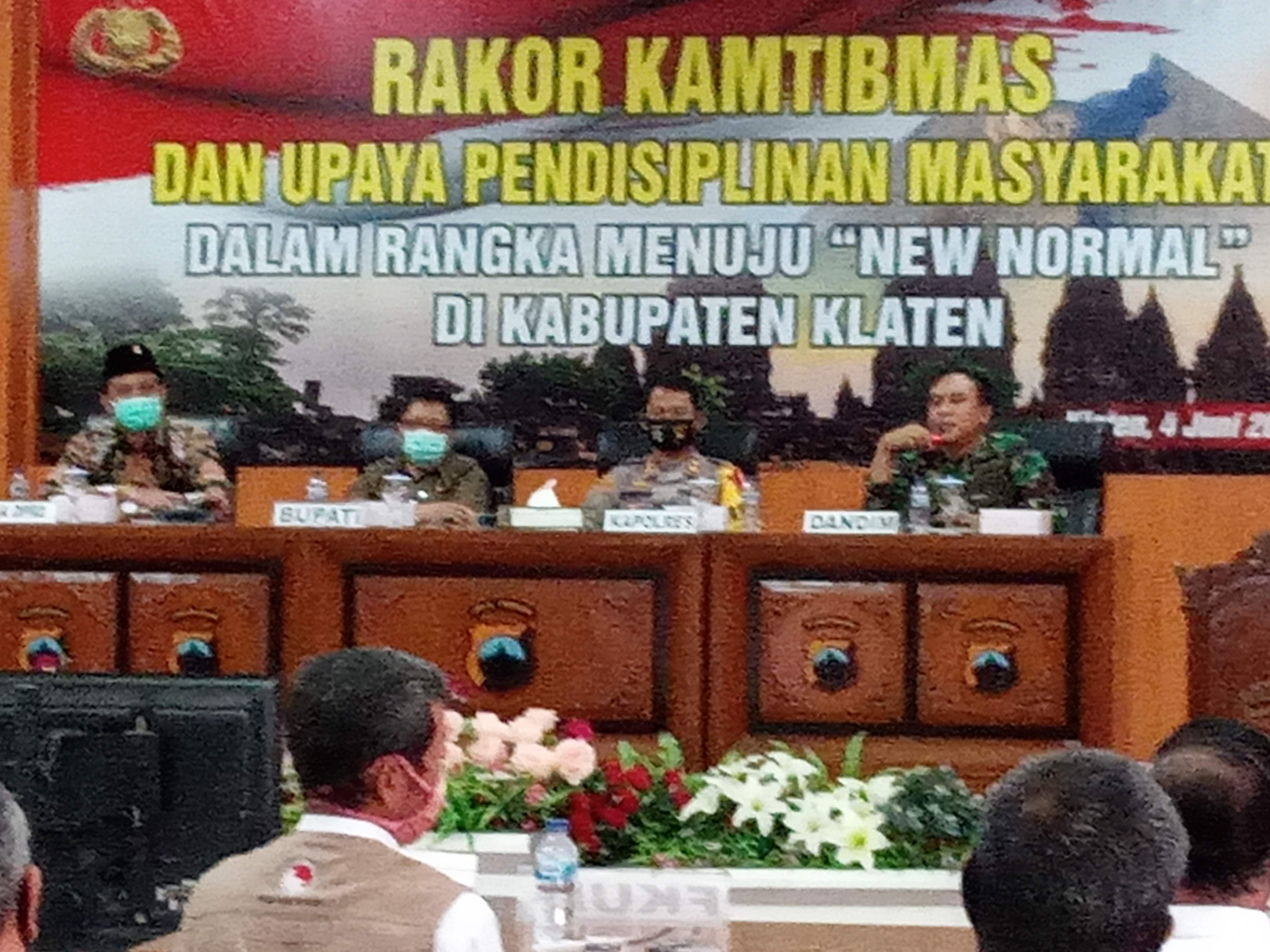 Rakor Kamtibmas Kabupaten Klaten menuju era new normal