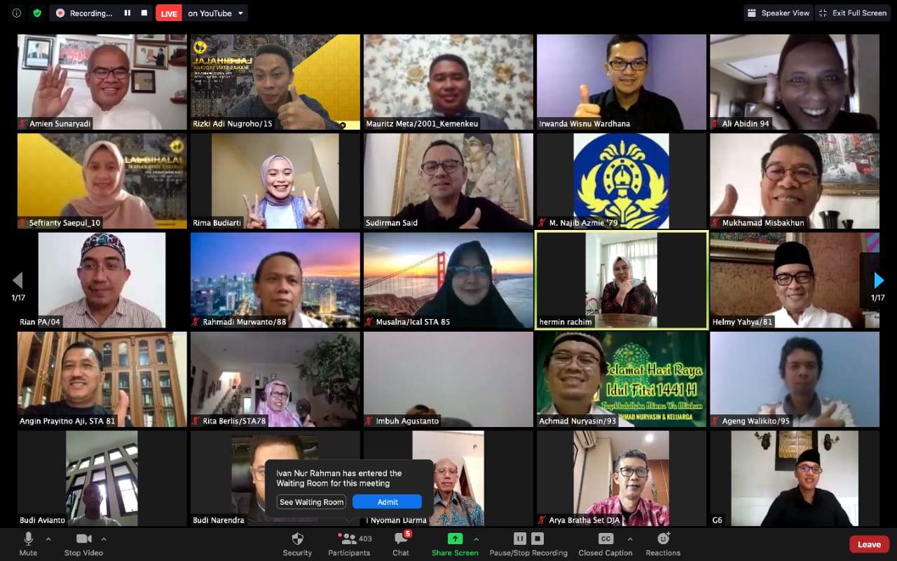 Gelart Silaturahmi Virtual, Alumni STAN Gaungkan Persatuan Bangsa