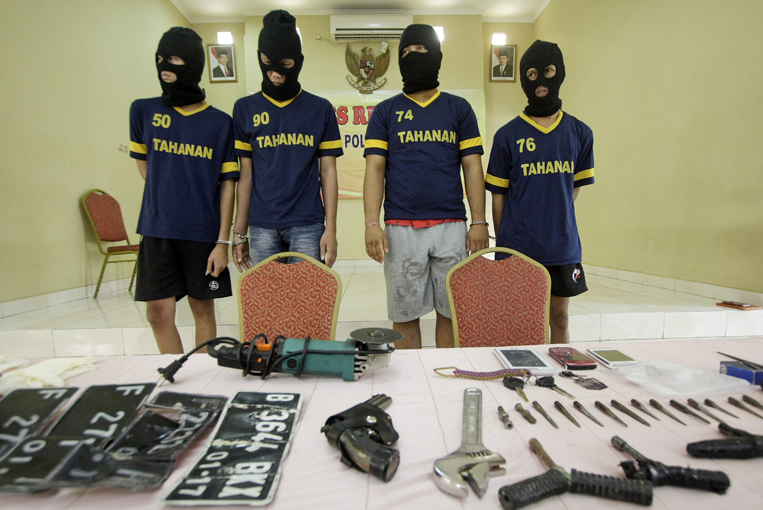 Pelaku begal yang berhasil ditangkap polisi