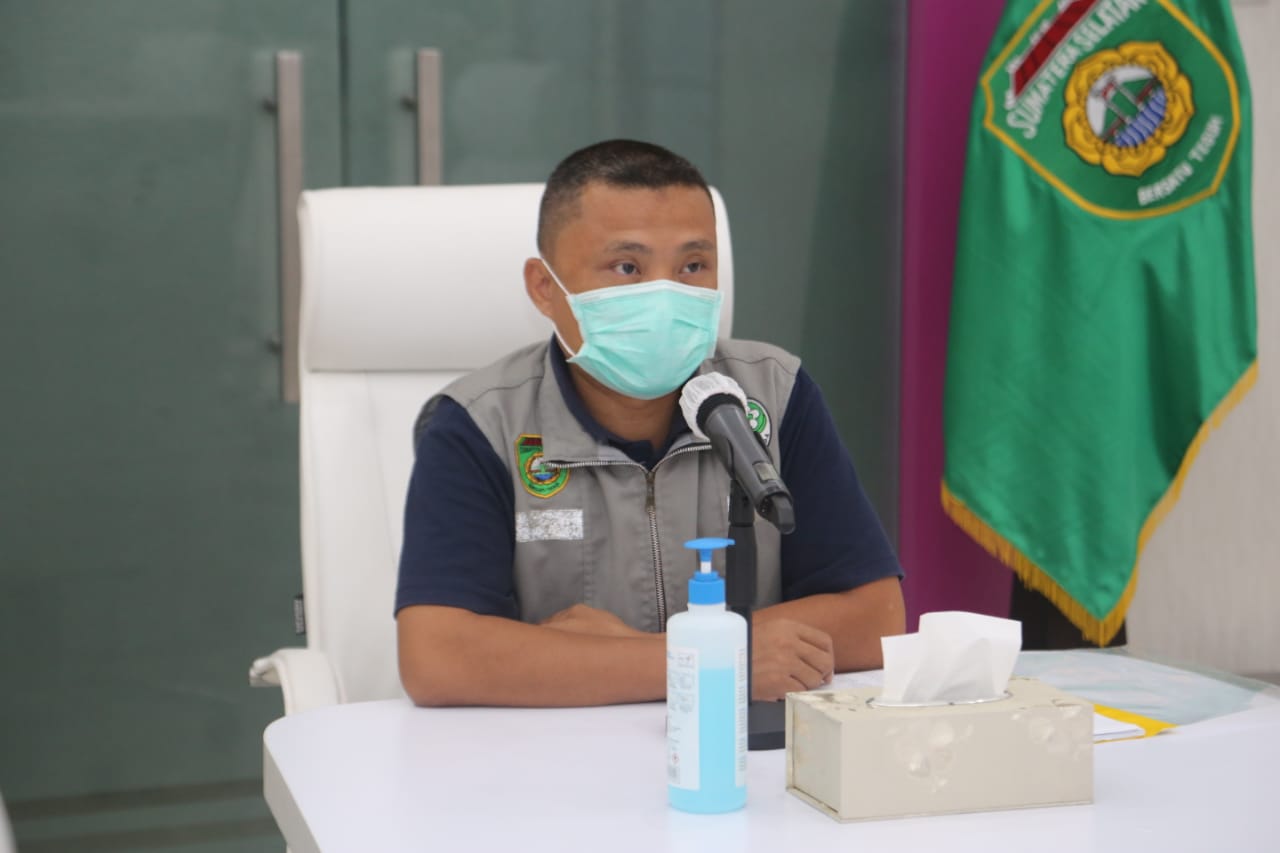 Separuh dari Kasus Positif Covid-19 di Sumsel Selesai, Jubir gugus tugas penanganan covid-19 Sumsel, Yusri.