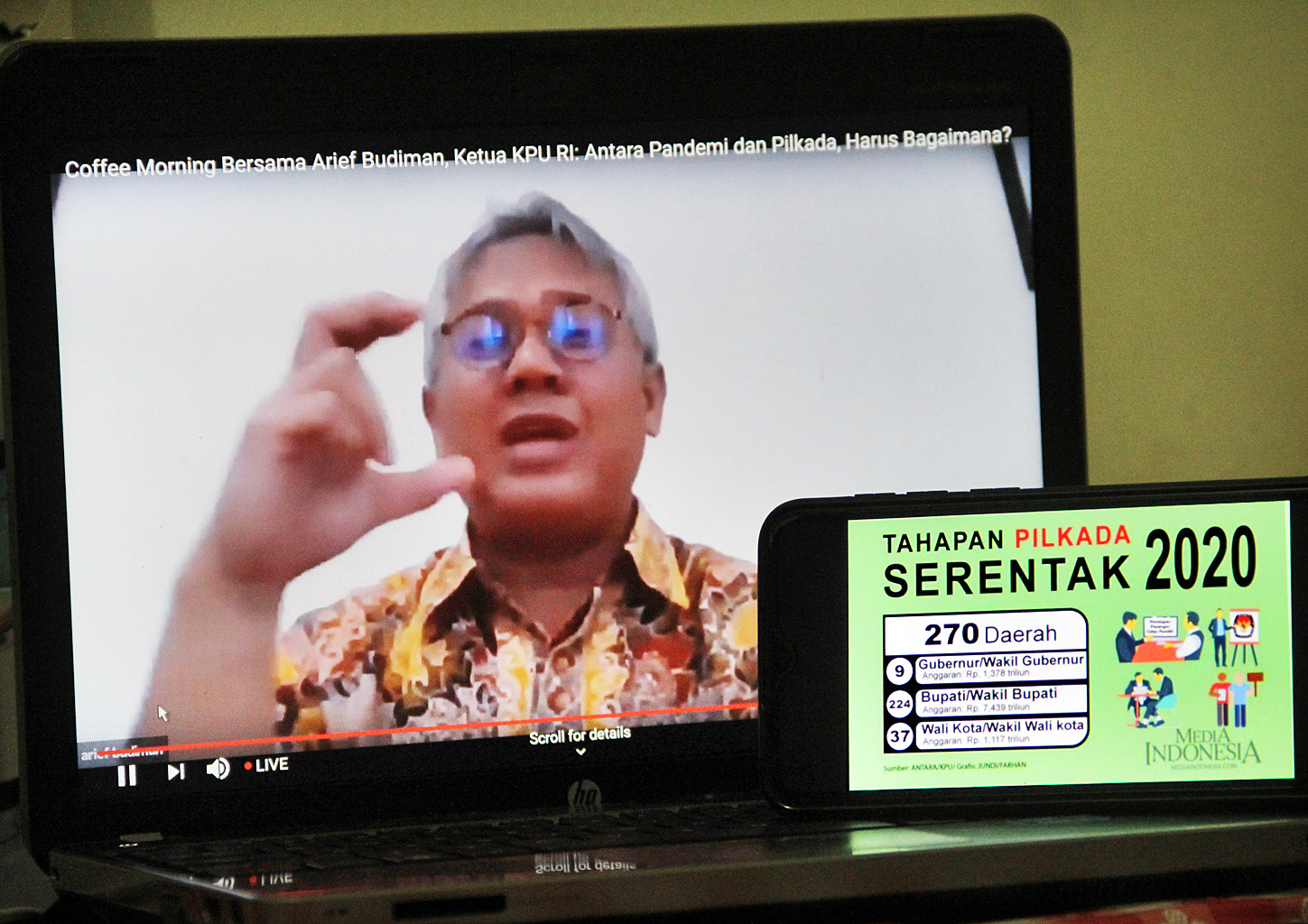 Ketua KPU Arief Budiman