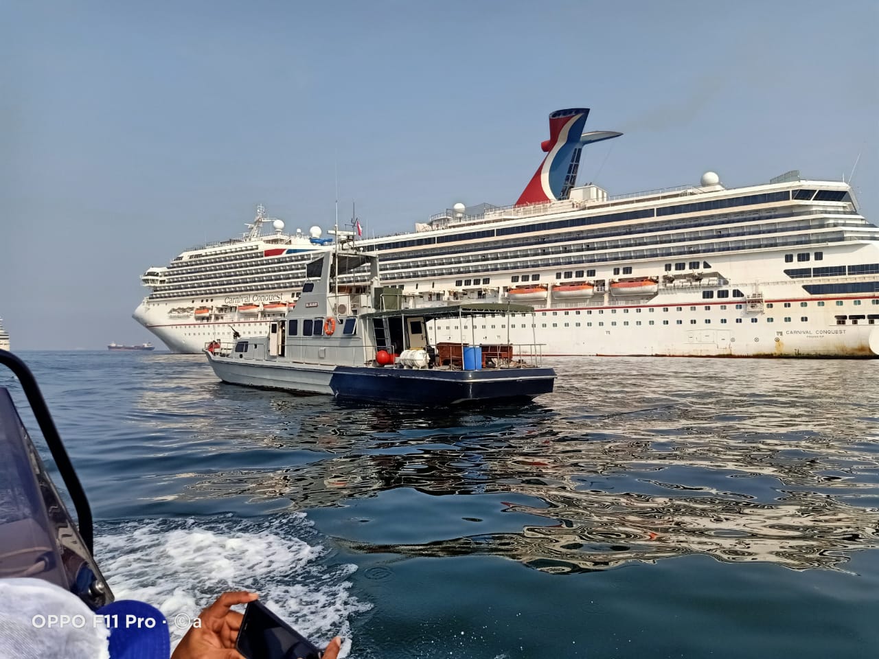 ABK kapal persiar MV Carnival Conquest yang dievakuasi hari ini