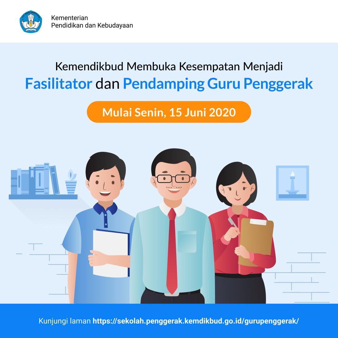 Kemendikbud membuka kesempatan menjadi fasilitator dan pendamping Guru Penggerak.