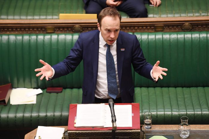 Menteri Kesehatan Inggris Matt Hancock.