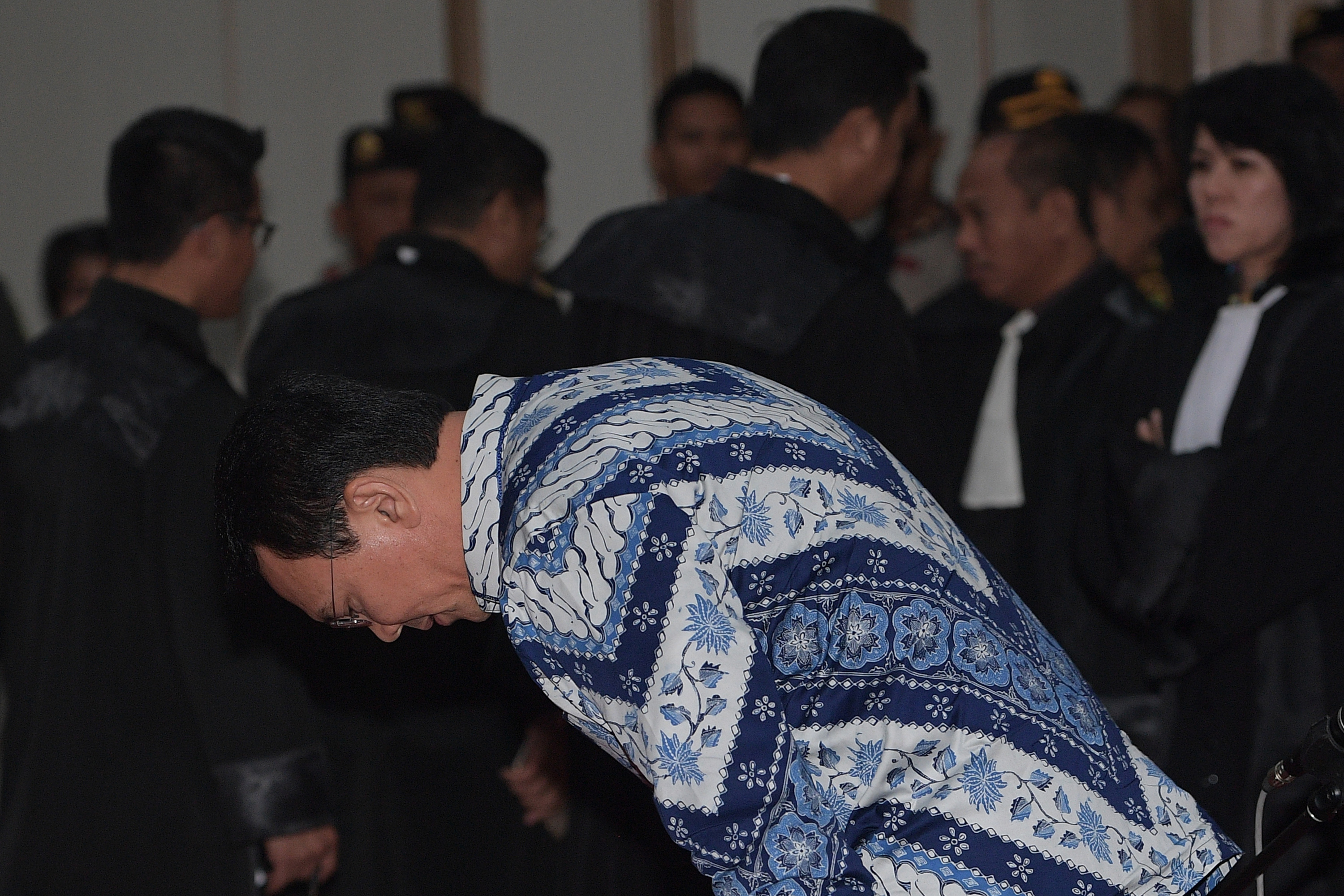 Salah satu batik yang dipakai Basuki Tjahaja Purbnama saat persidangan