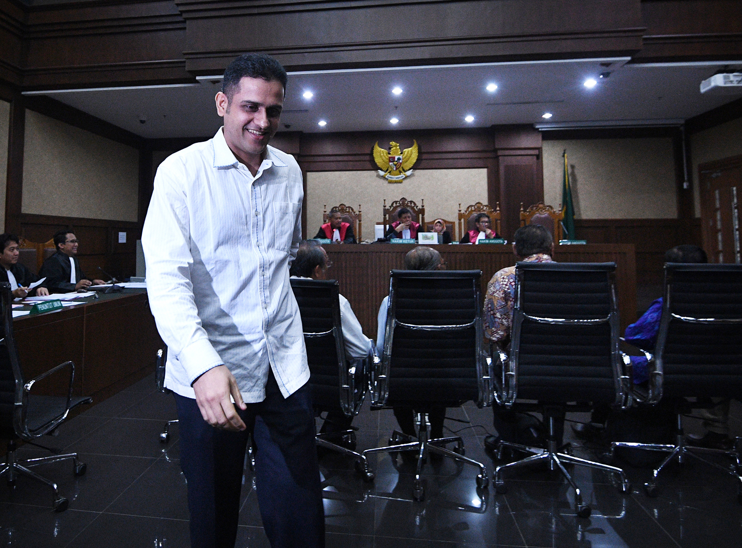 Terpidana kasus suap Wisma Atlet dan proyek Hambalang, Muhammad Nazaruddin