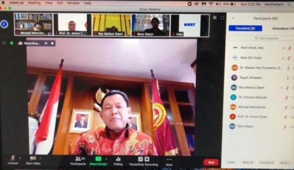 Deputi 7 Badan Intelijen Negara (BIN) Wawan Hari Purwanto menjelaskan dalam webinar sejauh ini pembangunan di Papua masih on the track.