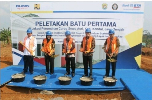 Momen groudbreakinh Curugsewu Asri di Kendal, beberapa waktu silam