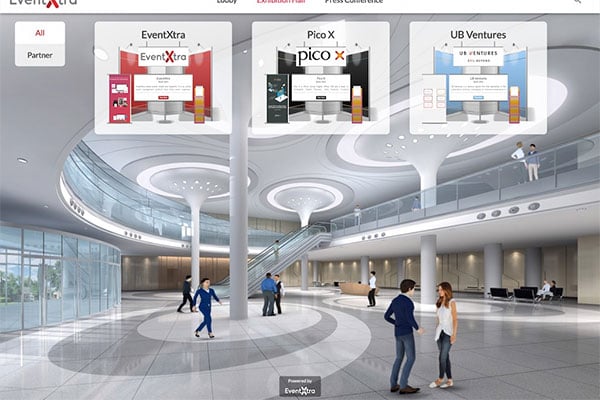 Ilustrasi virtual exhibition EventXtra