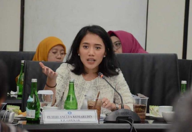 Anggota Komisi XI DPR RI Puteri Anetta Komarudin. 
