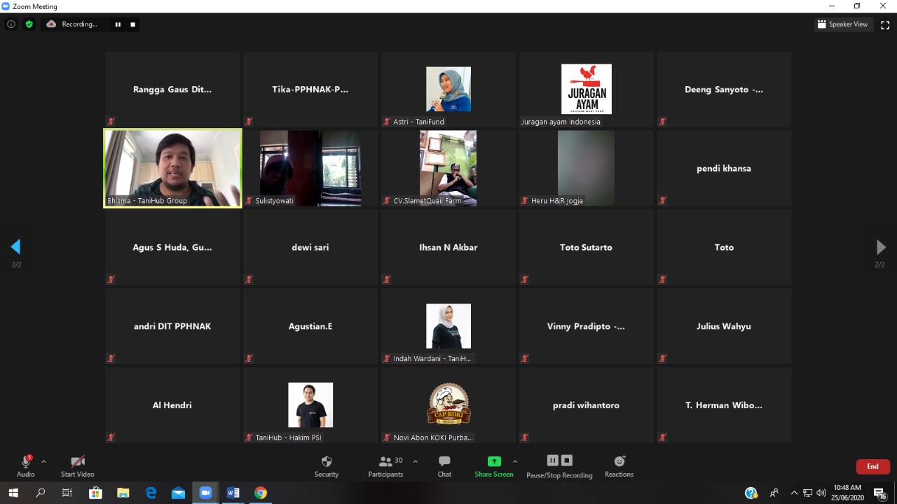Direktorat Pengolahan dan Pemasaran Hasil Peternakan menggelar Rapat koordinasi Pengembangan Pemasaran Hasil Peternakan dengan PT. Tani Hub 