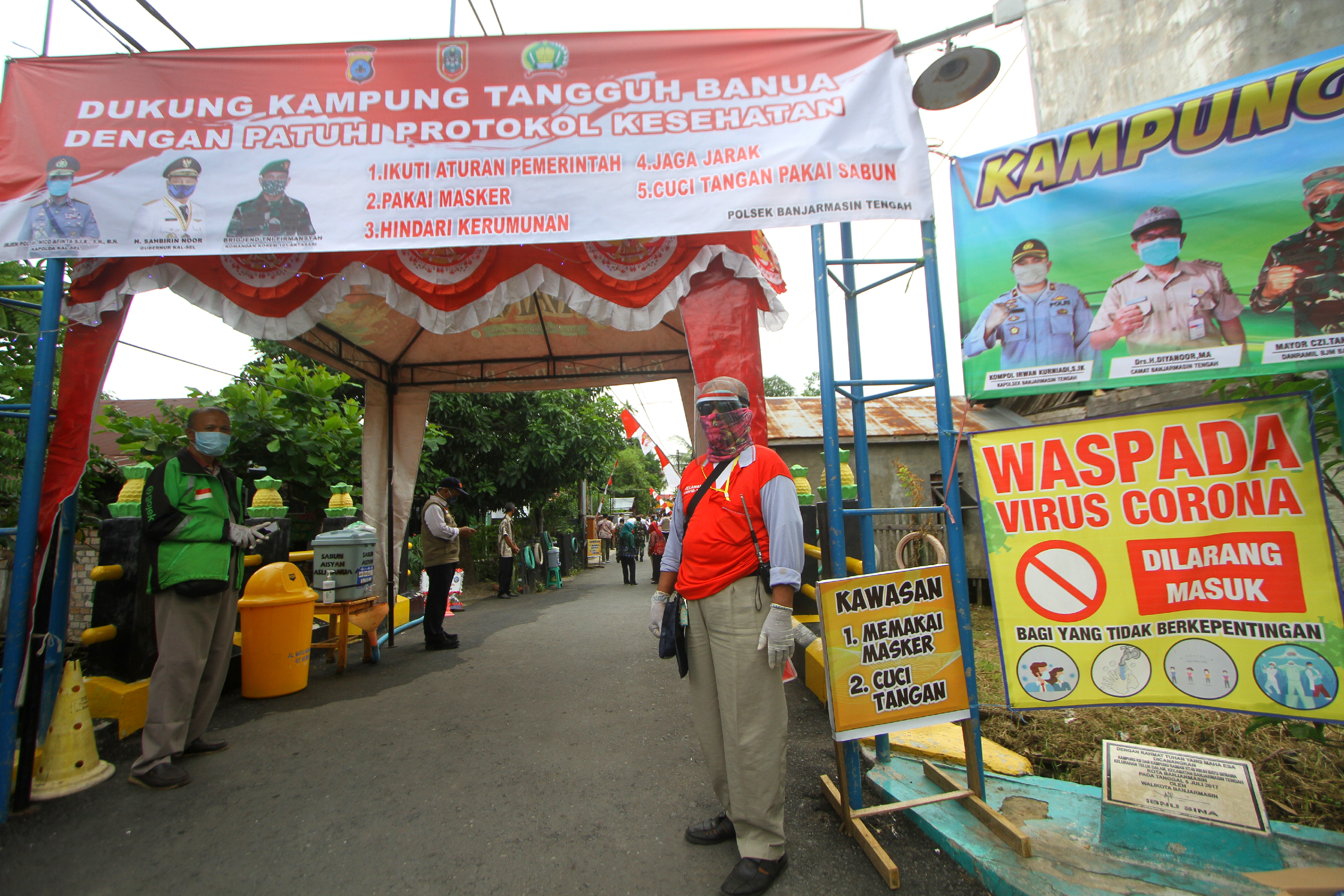 Salah satu kampung tangguh yang dibentuk di Kelurahan Teluk Dalam Banjarmasin, Kalimantan Selatan.