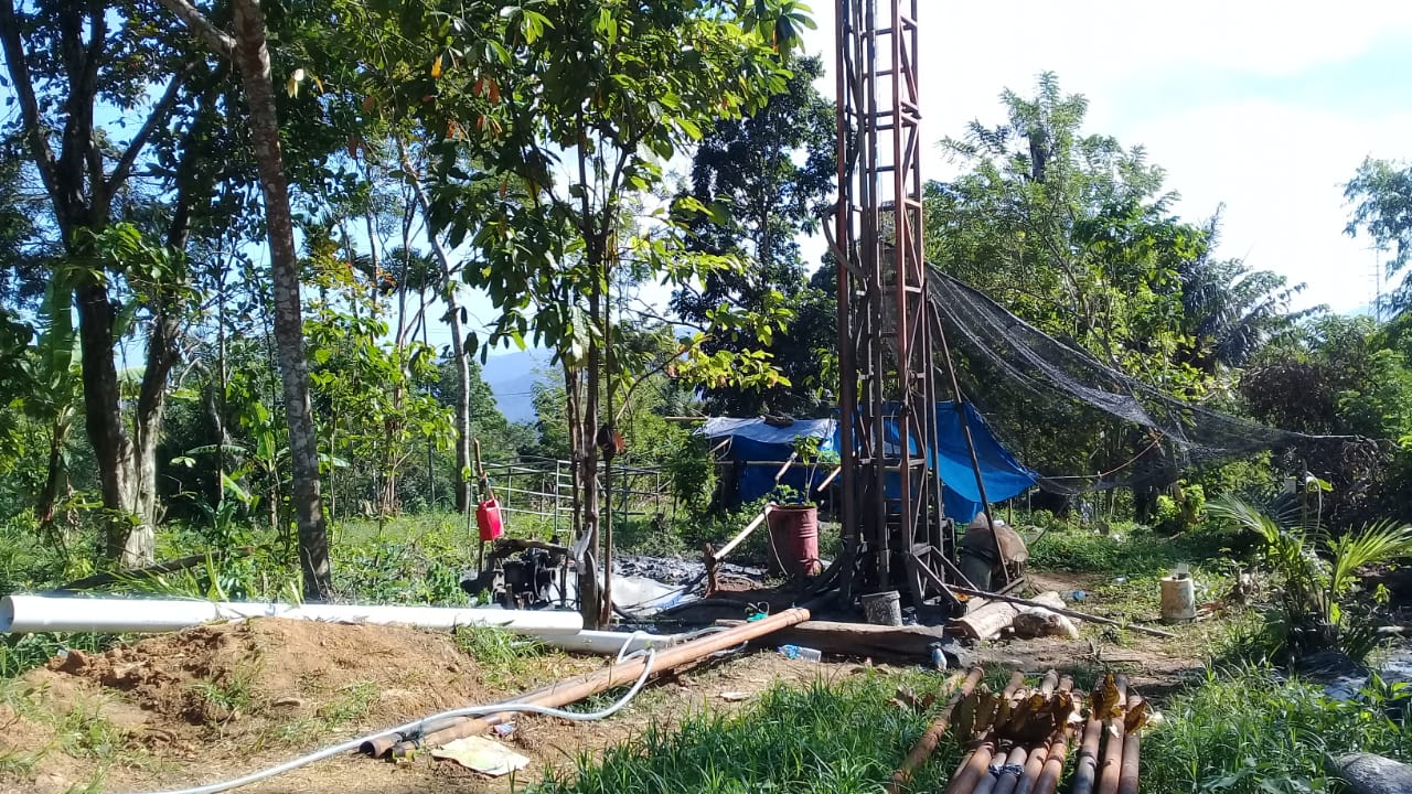 Alat pengeboran air milik pengusaha yang berlokasi di Desa Liang Ndara, Kecamatan Mbeliling, Kabupaten Mabar.