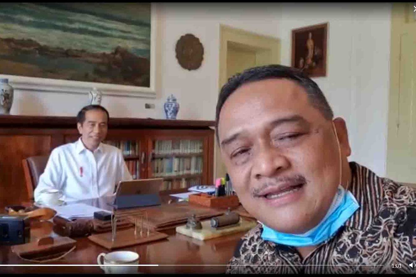 Presiden Joko Widodo dan Kepala BP2MI Benny Rhamdani 