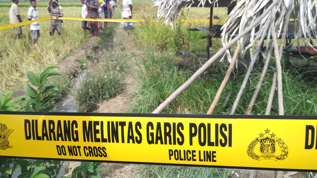 areal sumur tempat seorang pria ditemukan tewas di Nagekeo