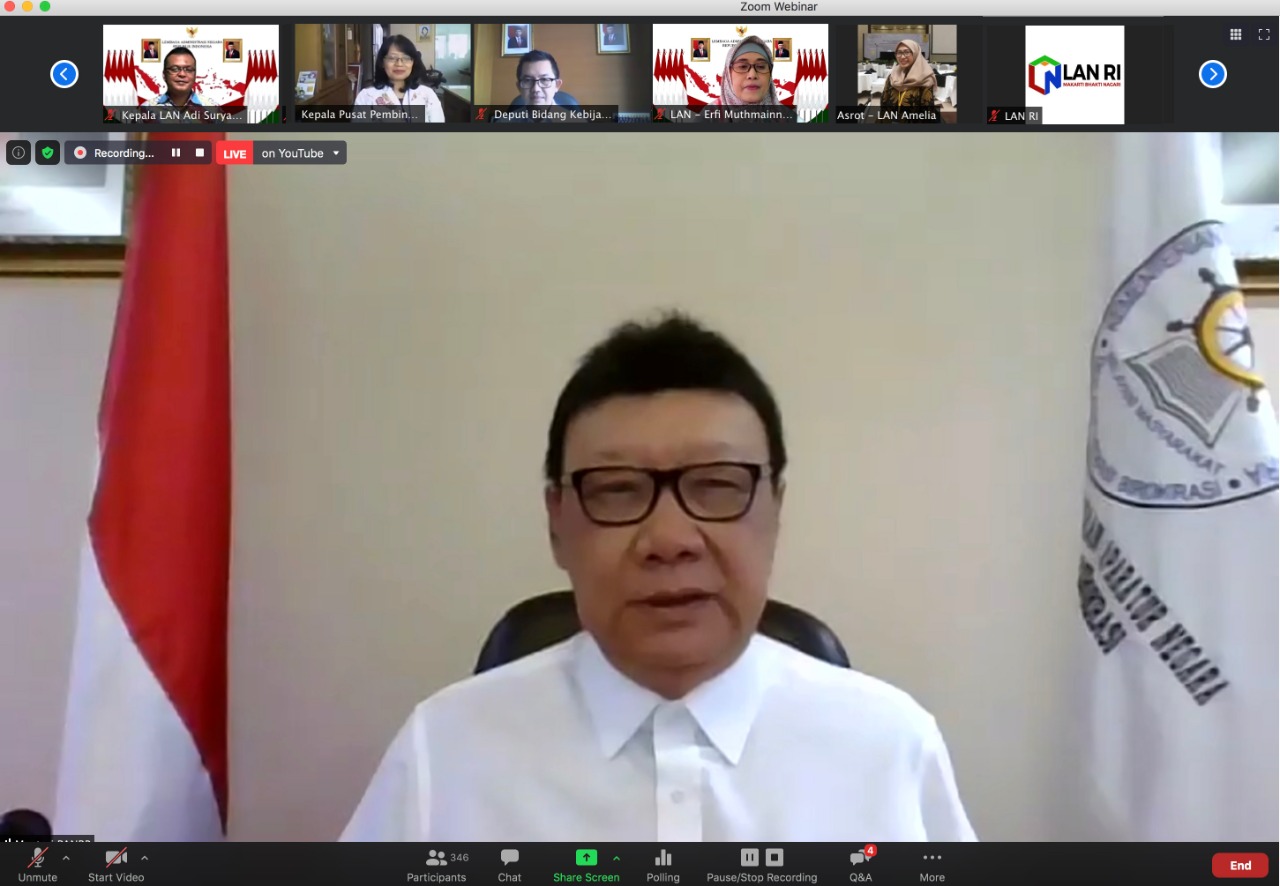 Menpan RB Tjahjo Kumulo.