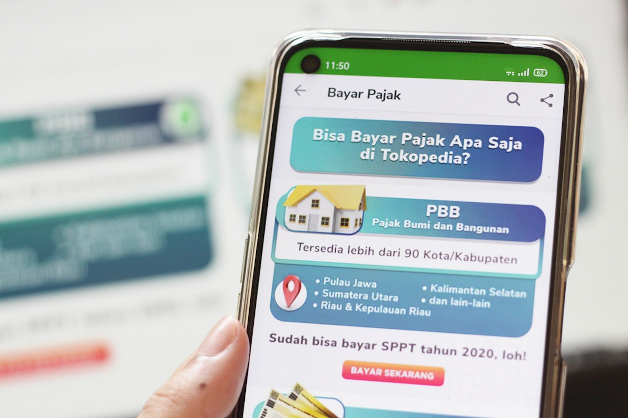 Fitur pembayaran PBB kerja sama Pemprov Kalsel dengan Tokopedia. 