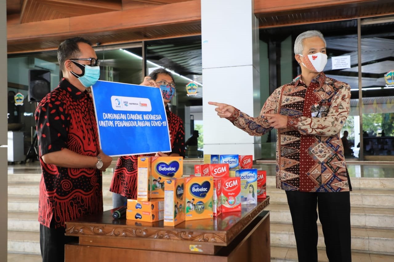 Pemprov Jateng menerima bantuan produk nutrisi dari Danone SN Indonesia
