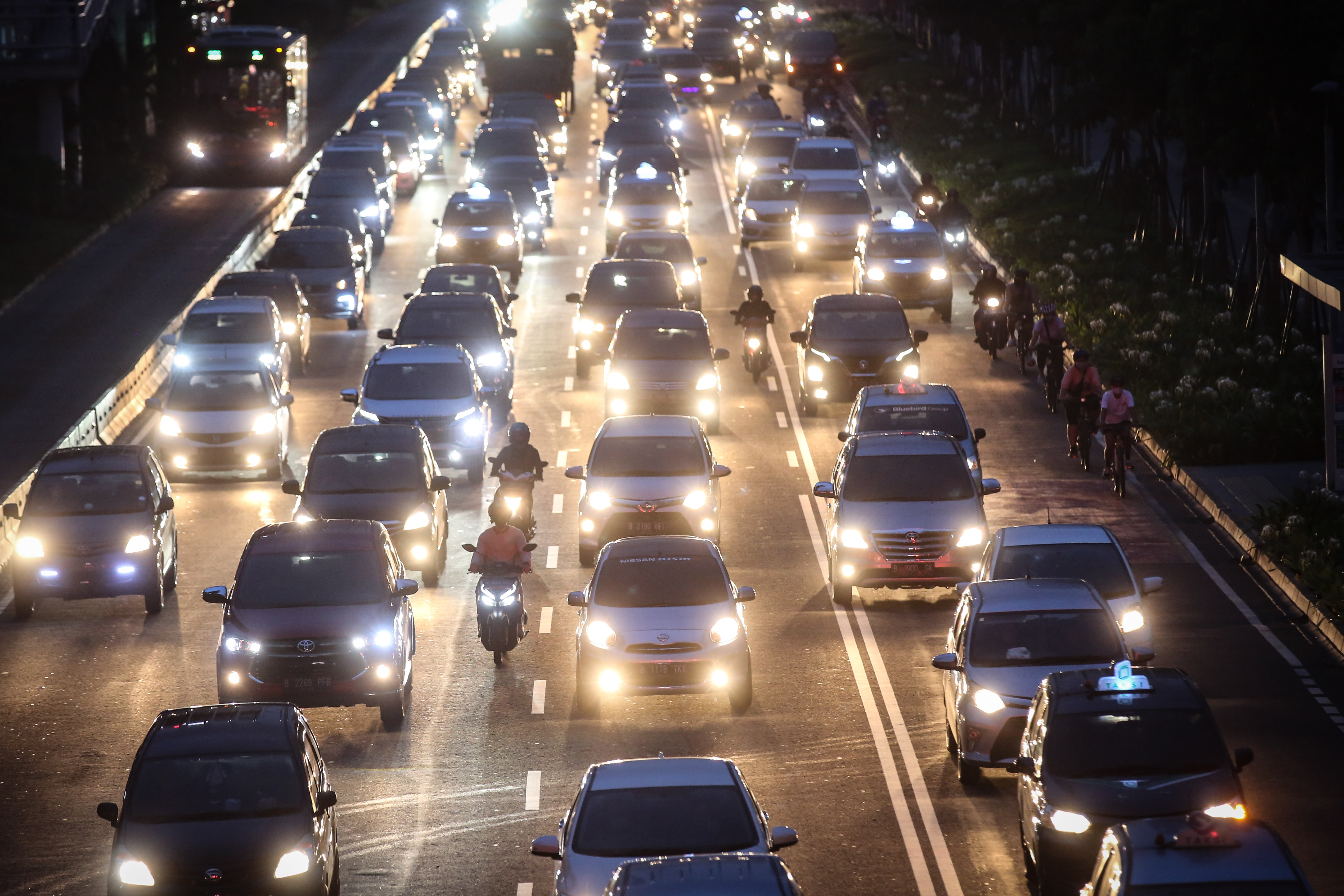 Kemacetan di Jalan Sudirman Jakarta