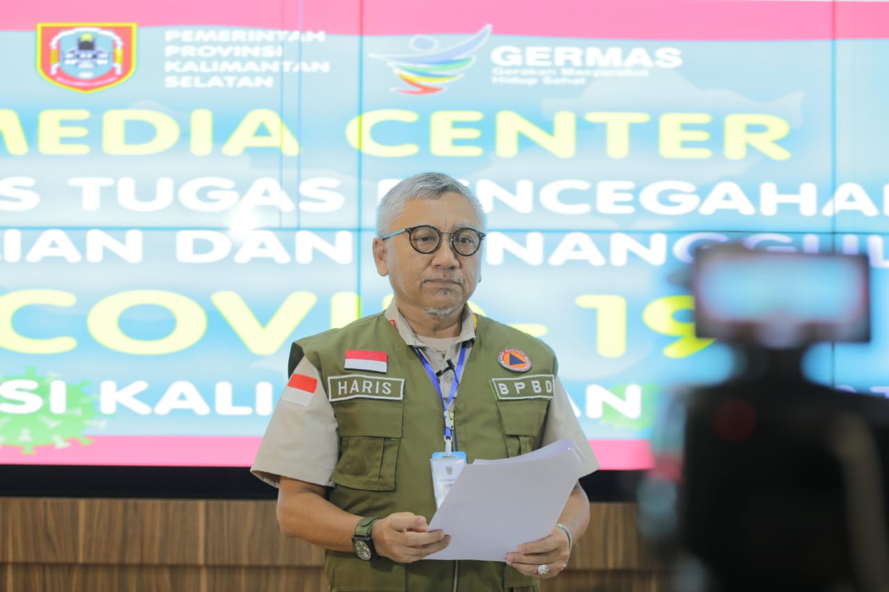 Ketua Harian Tim Gugus Tugas Percepatan Penanganan Virus Korona Kalsel, Abdul Haris Makkie