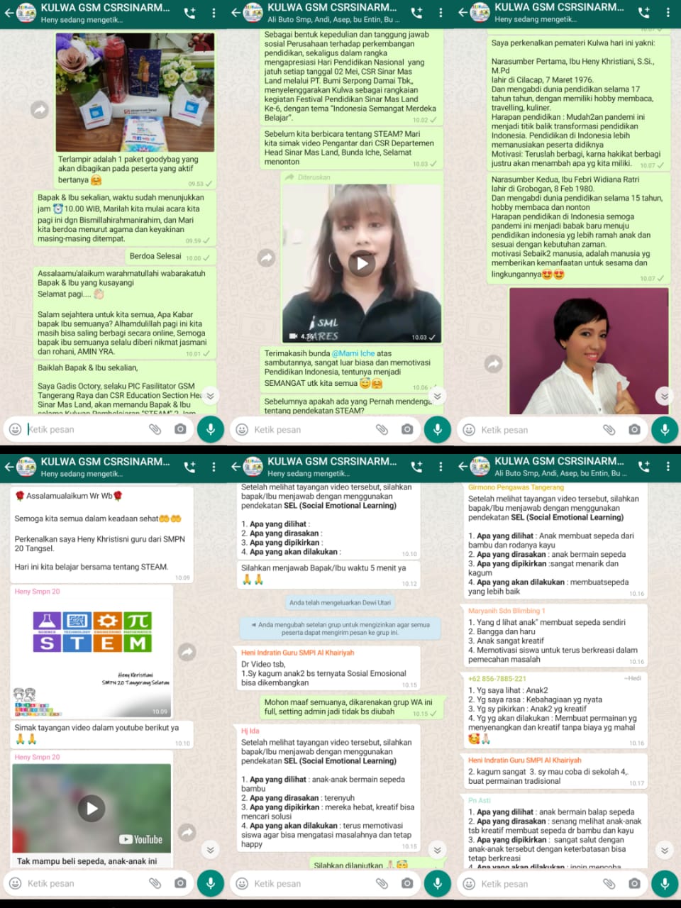 Kuliah Nasional melalui aplikasi WhatsApp yang diselenggarakan oleh Sinar Mas Land melalui Rumah Pintar BSD City.