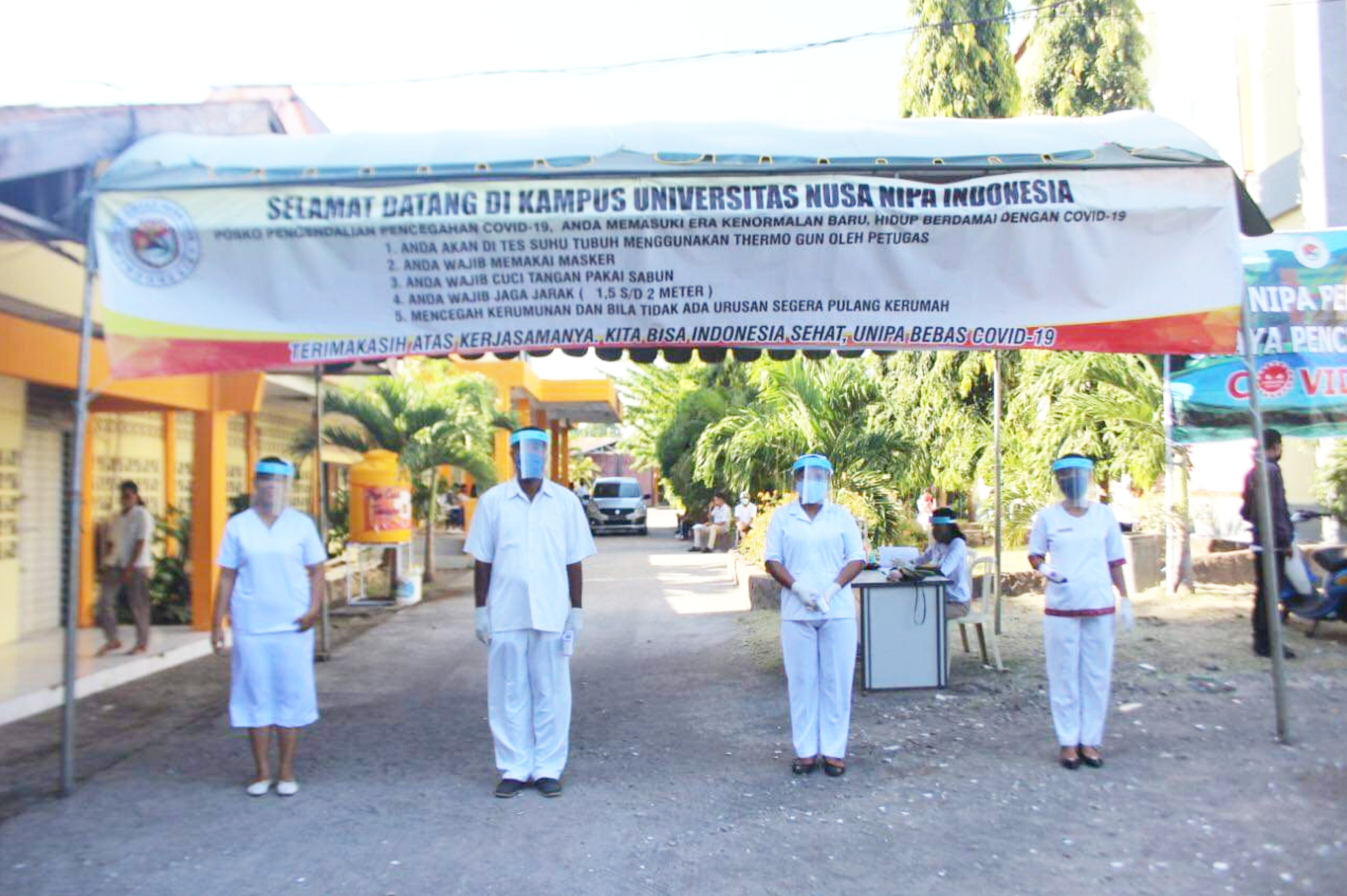 Semua staf, mahasiswa, dan dosenyang akan memasuki kampus harus jalani protokol kesehatan (8/6/2020)
