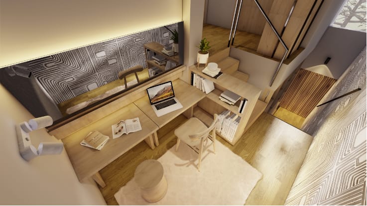 Invensihaus R hadir dengan konsep full-furnished yang compact dan stylish.