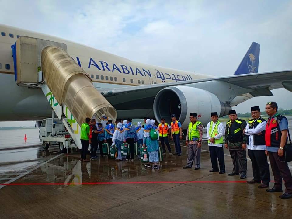 Jemaah haji Sumsel diberangkatkan dari embarkasi Palembang pada musim Ibadah haji 2019 lalu.