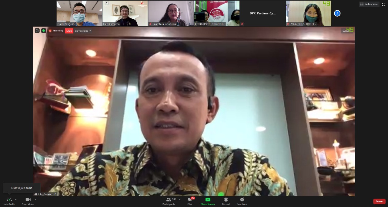 Pelatihan virtual Perbarindo diganjar Rekor MURI