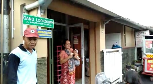 Nama gang dengan istilah covid-19 di Kelurahan Argasari, Kecamatan Cihideung, Kota Tasikmalaya, Jawa Barat.