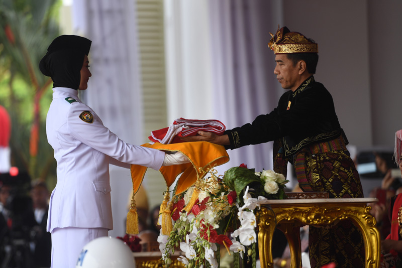 Upacara 17 Agustus tahun ini dilakukan terbatas.