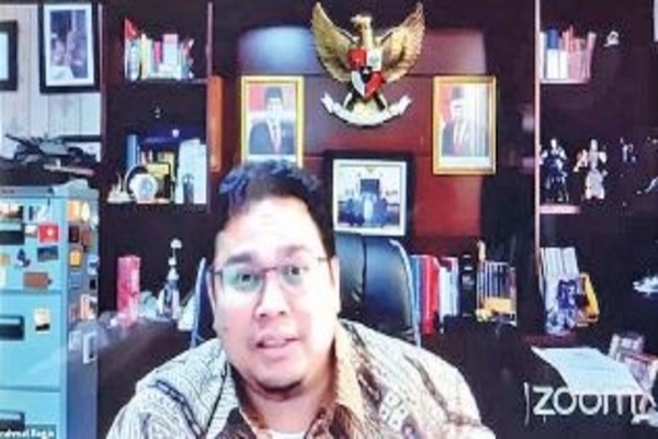 Anggota Bawaslu RI Rahmat Bagja menjadi narasumber pada diskusi daring dengan tema Menimbang RUU Pemilu ke depan, di Jakarta, kemarin