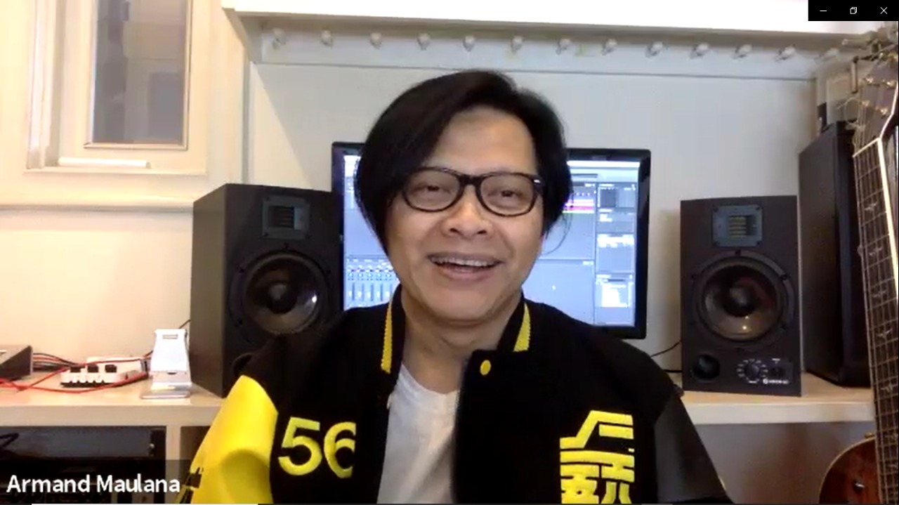 Vokalis grup band GIGI Armand Maulana dalam diskusi virtual membahas industri musik