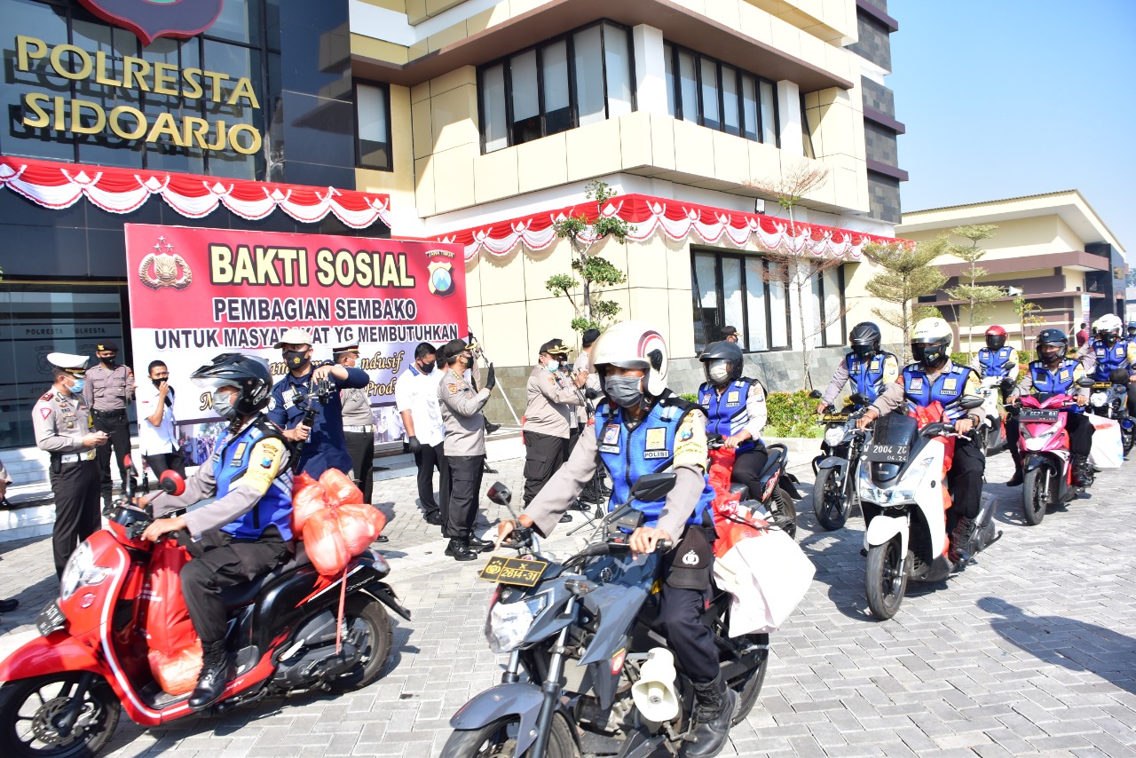 Pelepasan pengiriman bantuan sosial dari alumni Akpol 91.