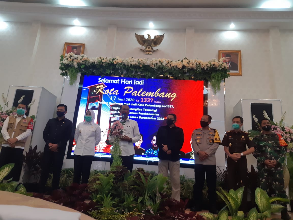 Wali Kota Palembang Harnojoyo mengumumkan Palembang tidak memperpanjang PSBB tahap kedua, Rabu (17/6/2020)