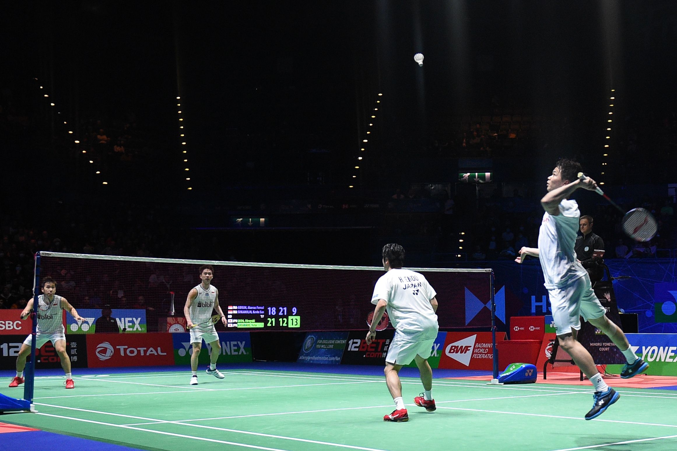 Laga bulu tangkis ganda campuran All England, 15 Maret 2020 lalu.