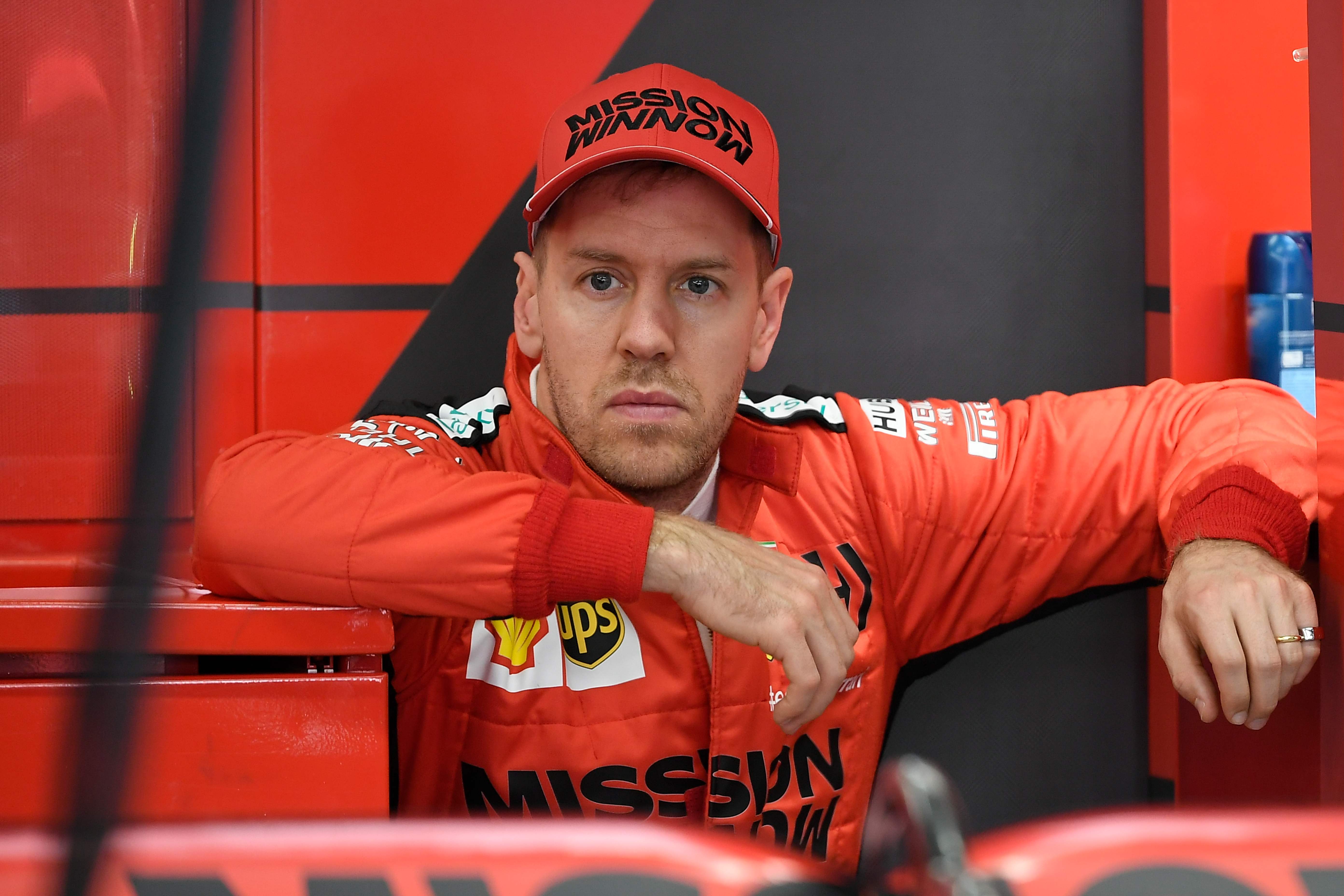 Pembalap Ferrari Sebastian Vettel