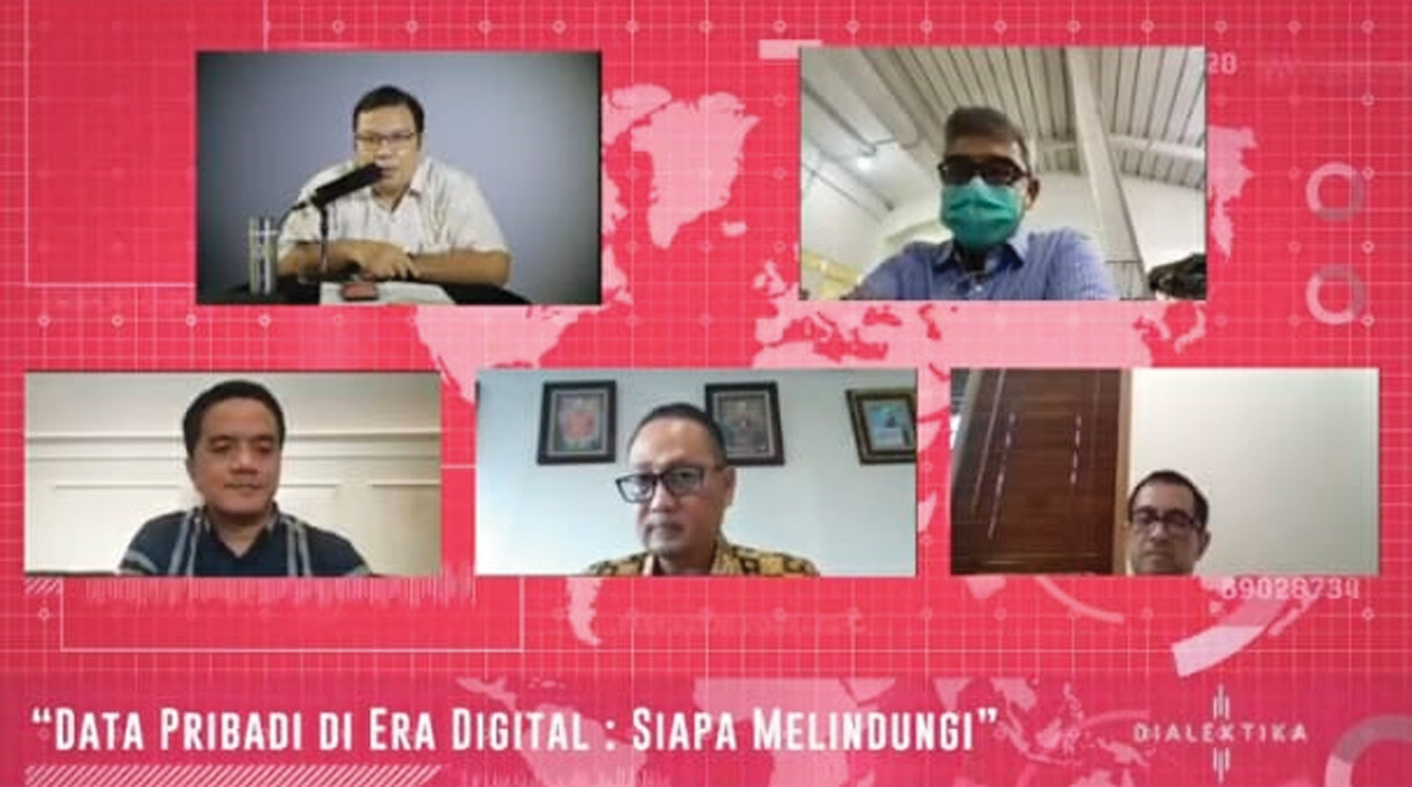 acara ‘Dialektika-Data Pribadi di Era Digital: Siapa Melindungi’ di kanal media sosial Media Indonesia.
