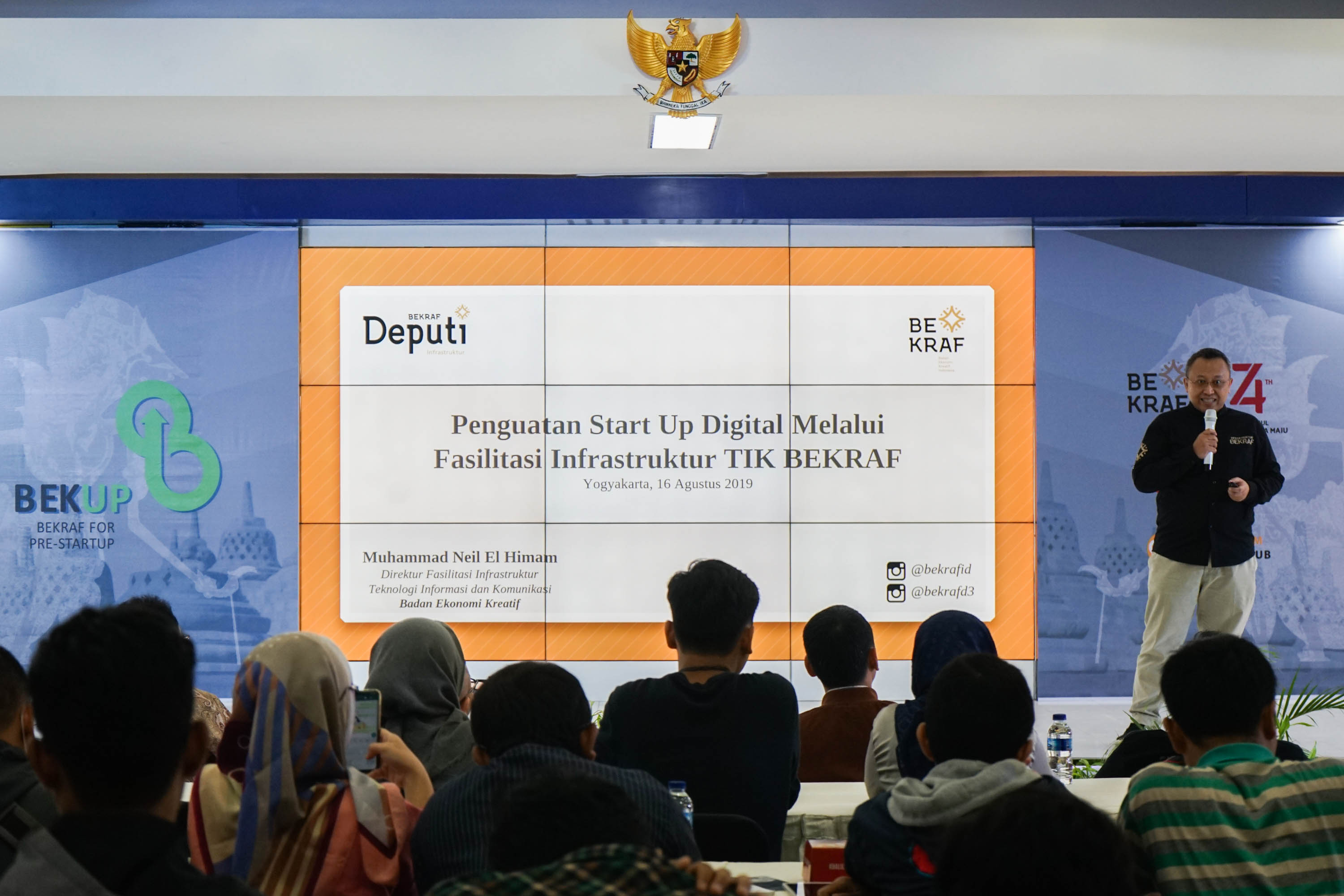 program Bekraf for Start Up (Bekup) dan diikuti ratusan Pre-Start Up itu guna meningkatkan kapasitas dan kemampuan para pendiri start up  
