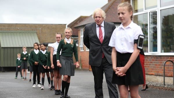  Perdana Menteri (PM) Inggris Boris Johnson mengunjungi sebuah sekolah dasar Bovingdon, Hemel Hempstead, Hertfordshire, Inggris.