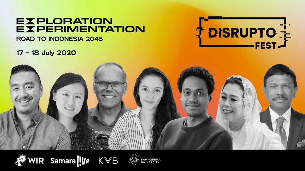 DISRUPTO Fest kembali diselenggarakan pada 17-18 Juli 2020 mengangkat tema Exploration and Experimentation.