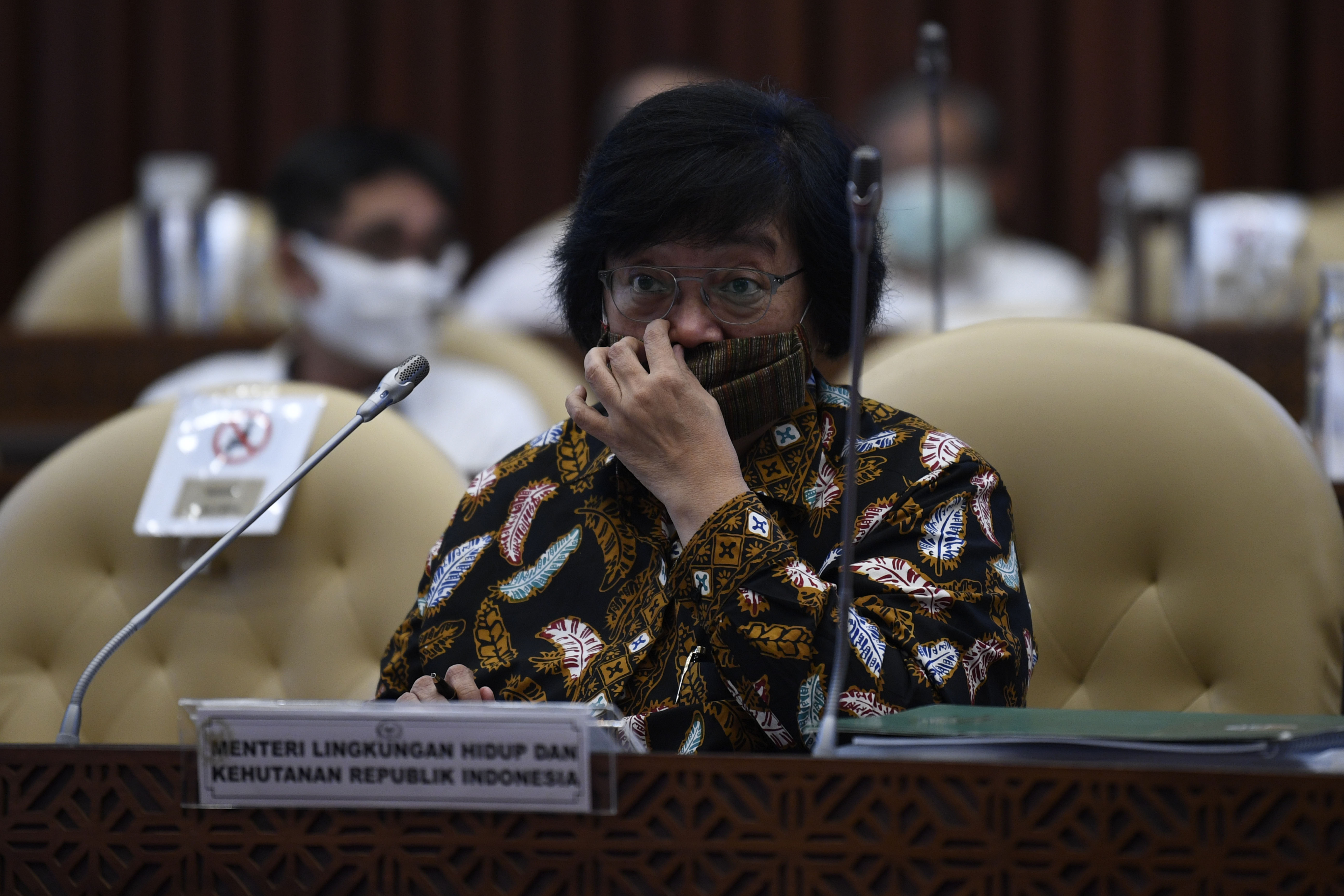 Menteri LHK Siti Nurbaya mengikuti Rapat Kerja dengan Komisi IV DPR di Kompleks Parlemen Senayan, Jakarta beberapa waktu lalu.