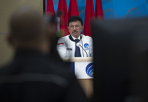 Menkominfo saat Dies Natalis ke-40 Universitas Flores dari Jakarta, Minggu (19/7/2020).