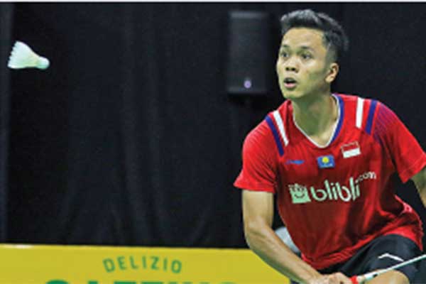 Pemain tunggal putra Indonesia  Anthony Sinisuka Ginting