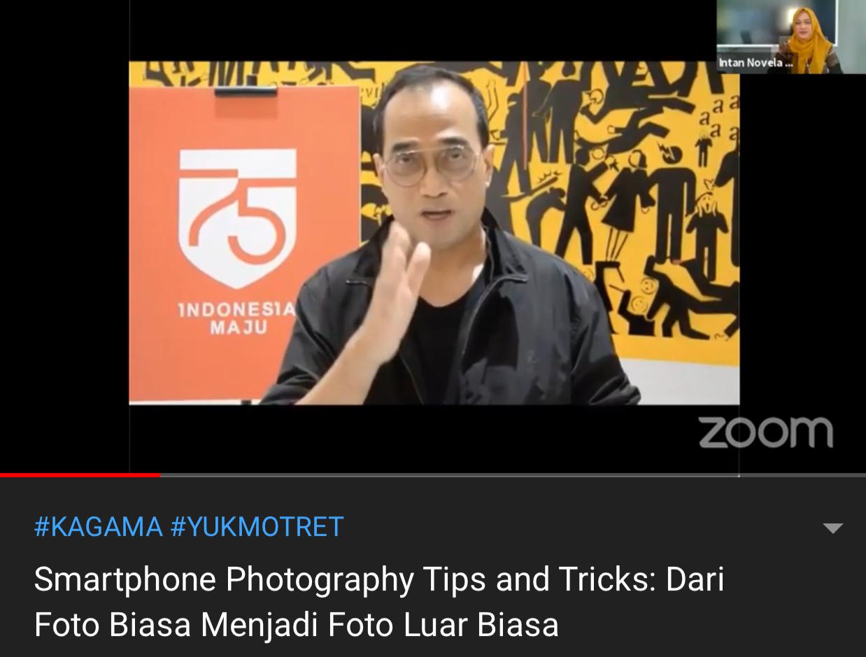 Wakil Ketua Umum PP Kagama dalam forum virtual Kagama Yuk Motret