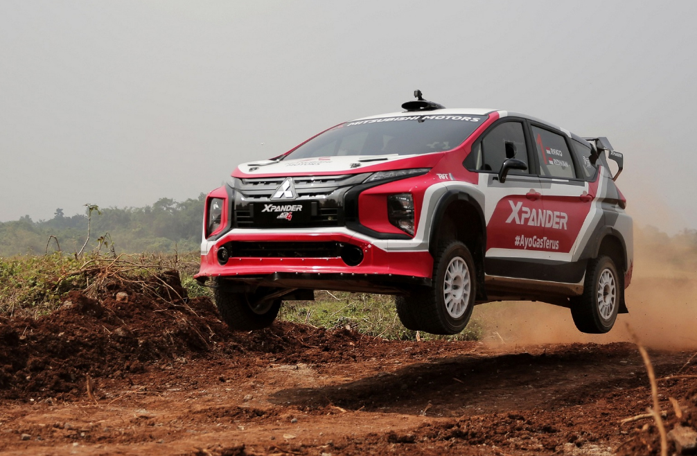 Uji coba perdana Xpander AP4 di Sirkuit Tembong Jaya, Serang, Banten pada Sabtu (11/7).