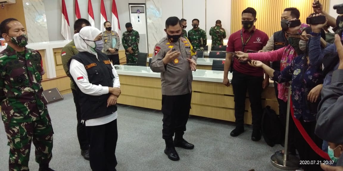 Jumpa pers bersama Forum Komunikasi Pimpinan Daerah Jatim. 