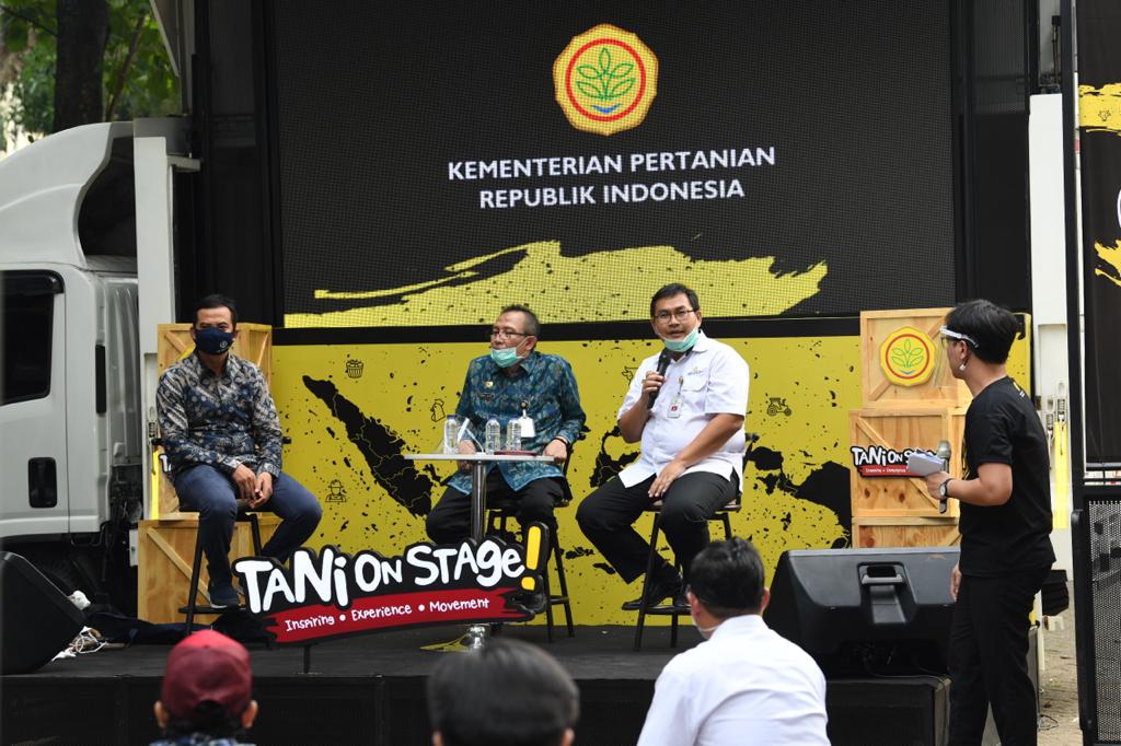 Acara Tani On Stage yang digelar di Kantor Pusat Kementan, Jakarta, Selasa (21/7).