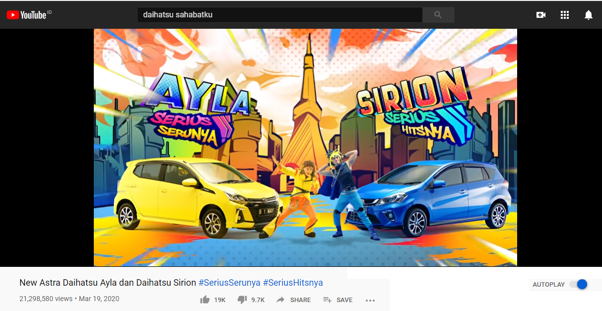 Ini adalah satu-satunya iklan kategori otomotif yang berhasil meraih penghargaan Ads Leaderboard.