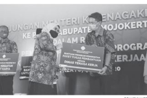 Kemnaker Berikan Bantuan Padat Karya Produktif, Inkubasi Bisnis 